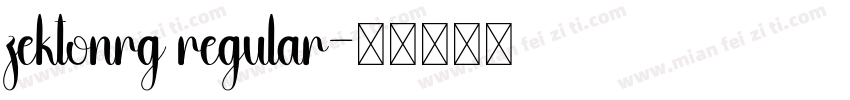 zektonrg regular字体转换
